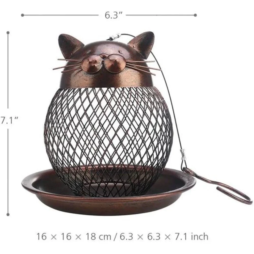 Outside Wild Bird Feeder, Heavy Duty Metal Frame Squirrel Proof Bird Feeders